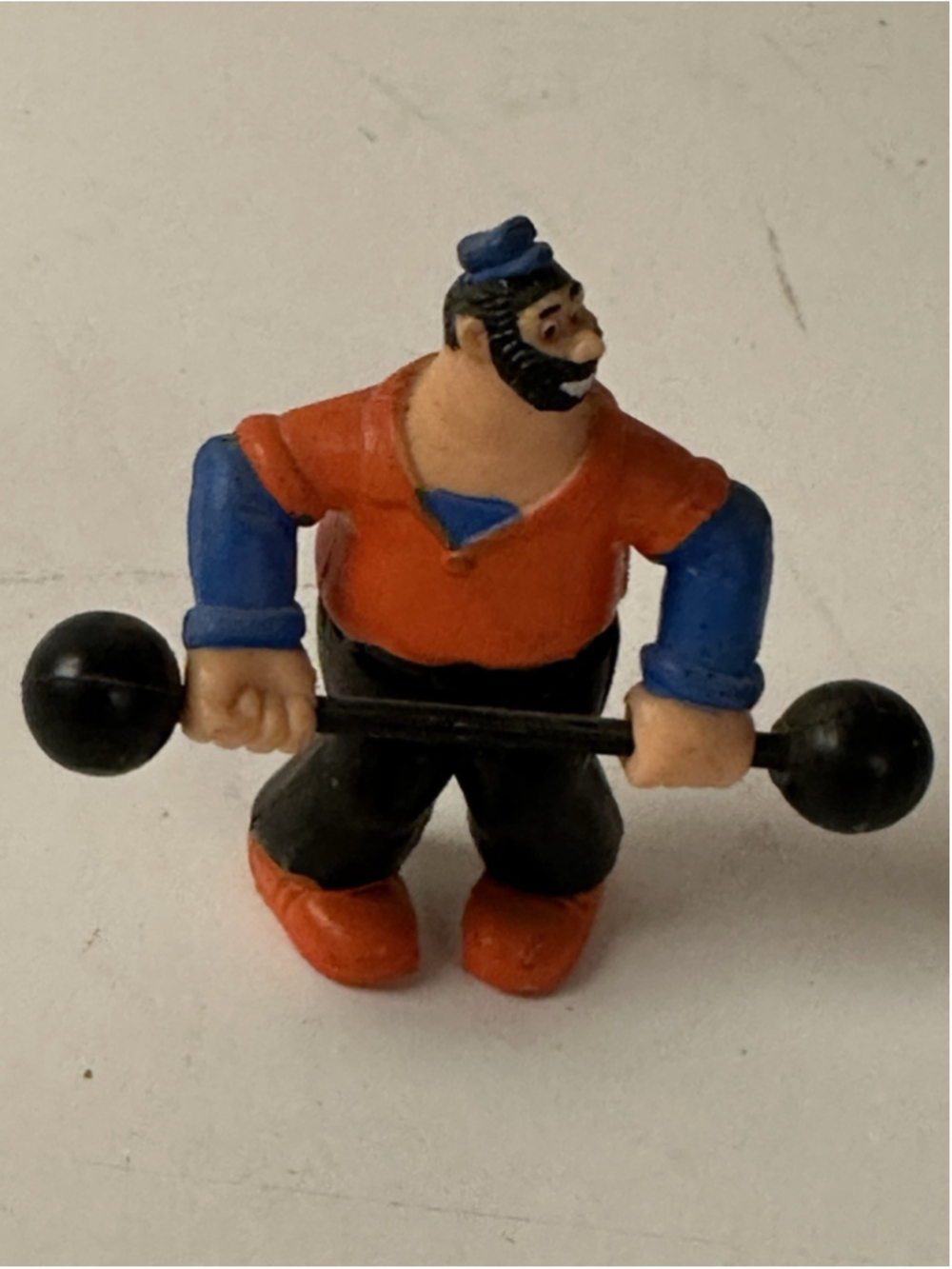 Vintage 1980 Bluto Popeye Weightlifter PVC Figure Durham King Features Hong Kong
